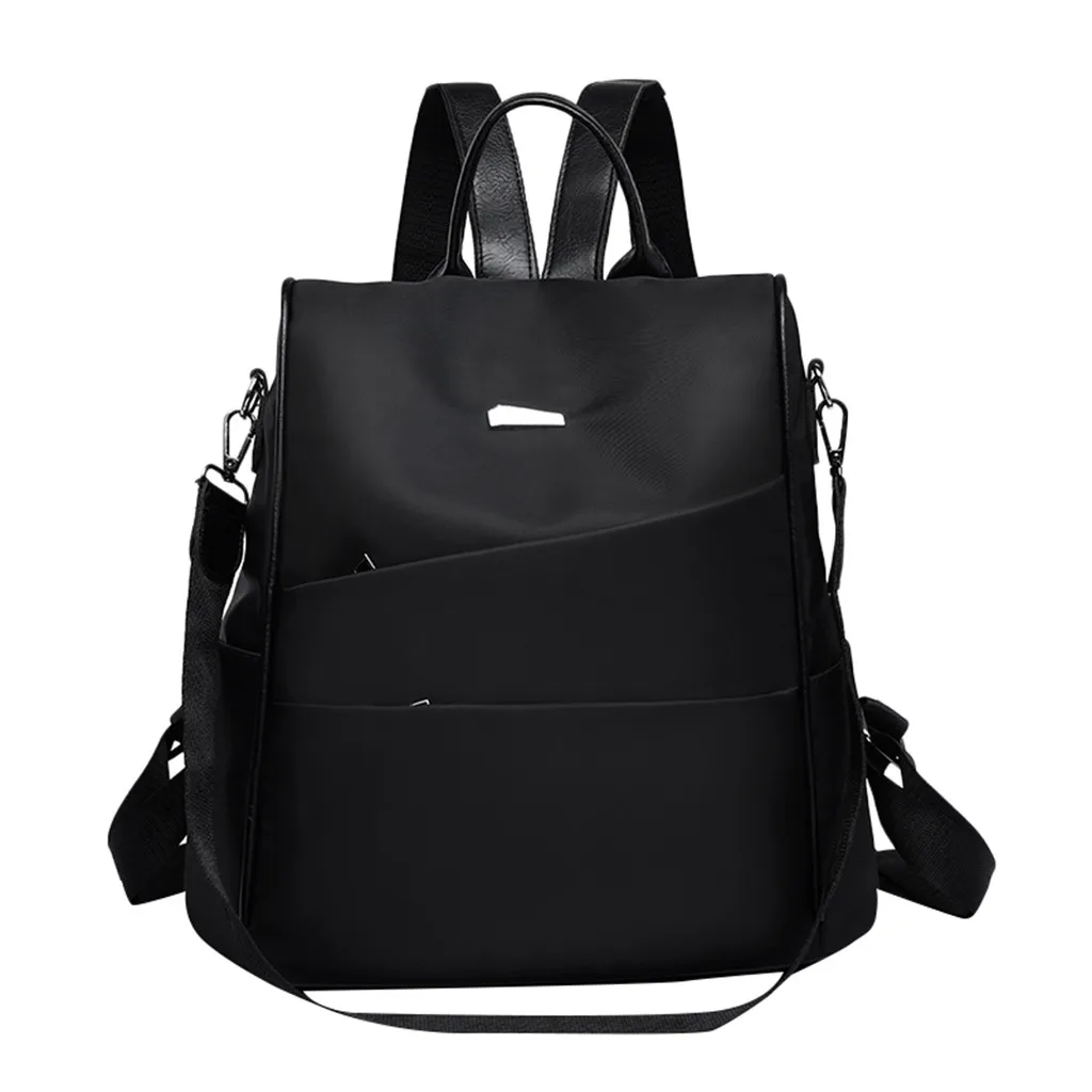 OCARDIAN сумка для женщин и девочек, модный нейлоновый простой холщовый рюкзак большой емкости для путешествий на открытом воздухе, сумка на плечо, рюкзак, Прямая поставка mar27 - Цвет: Black