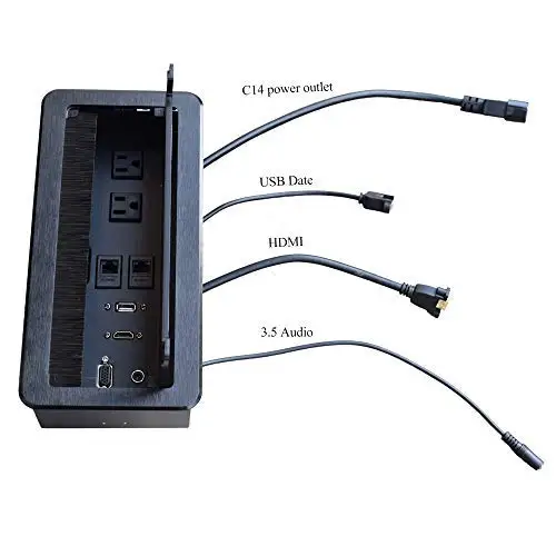 Настольный блок подключения Bursh с разъемом HDMI LAN VGA и так далее для рабочего