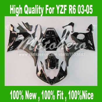 

7GIFTS + Black fairings for Yamaha YZF R6 03 04 05 YZF-R6 03-05 YZF 600 R6 2003 2004 2005 fairing kits #6TT2