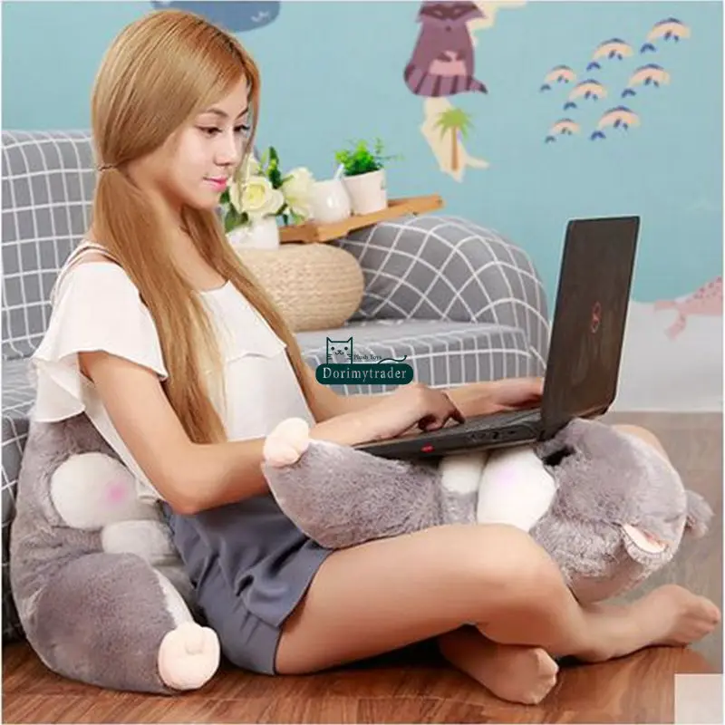 Dorimytrader Lovely 50cm x 55cm Soft Cartoon Hamster Plush Pillow Anime Waist Cushion Stuffed Animal Hamster Toy Doll DY61720 (7)