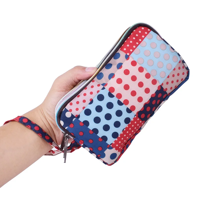 3 - Layer Women Female Long Wallet Cloth Zipper Large Capacity Day Coin Purse Ladies Clutch for Cellphone Bag 2