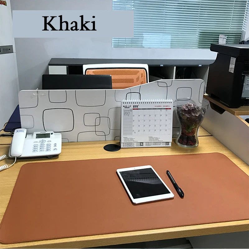Негабаритный офисный коврик для мыши, письменный коврик для мыши, компьютерный однотонный коврик для мыши, кожаные блокноты для офиса