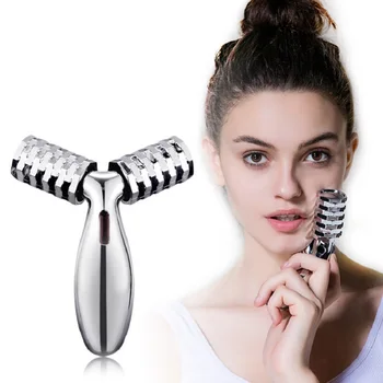 

Quality Japan beauty instrument Solar Y type Face lift tool Facial massager Octagonal wheel Portable Body shaping massage roller