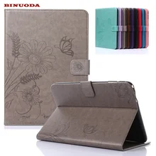 Чехол для samsung Galaxy Tab 4 10,1 SM-T530 T531, элегантный чехол с бабочкой и цветком, тисненый дизайн из искусственной кожи, чехол для планшета, умный чехол