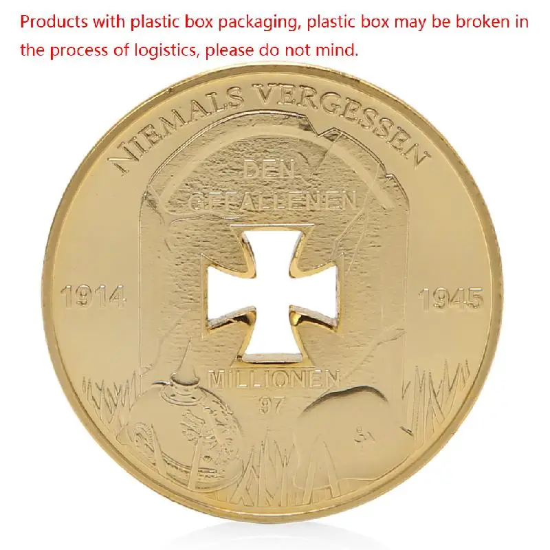 1914-1945 крест мировой войны 1 2 Позолоченные памятные вызов монета сувенирная Jun23_30-2F