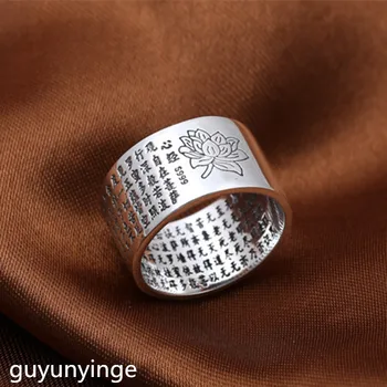 

KJJEAXCMY Boutique jewelry S999 sterling silver fashion classic, classic lotus heart, male and female creative gift, Thai silver