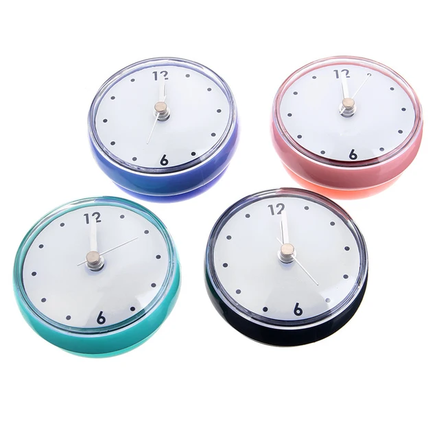 Buy Waterproof Suction Clock Pink Black Mint Light