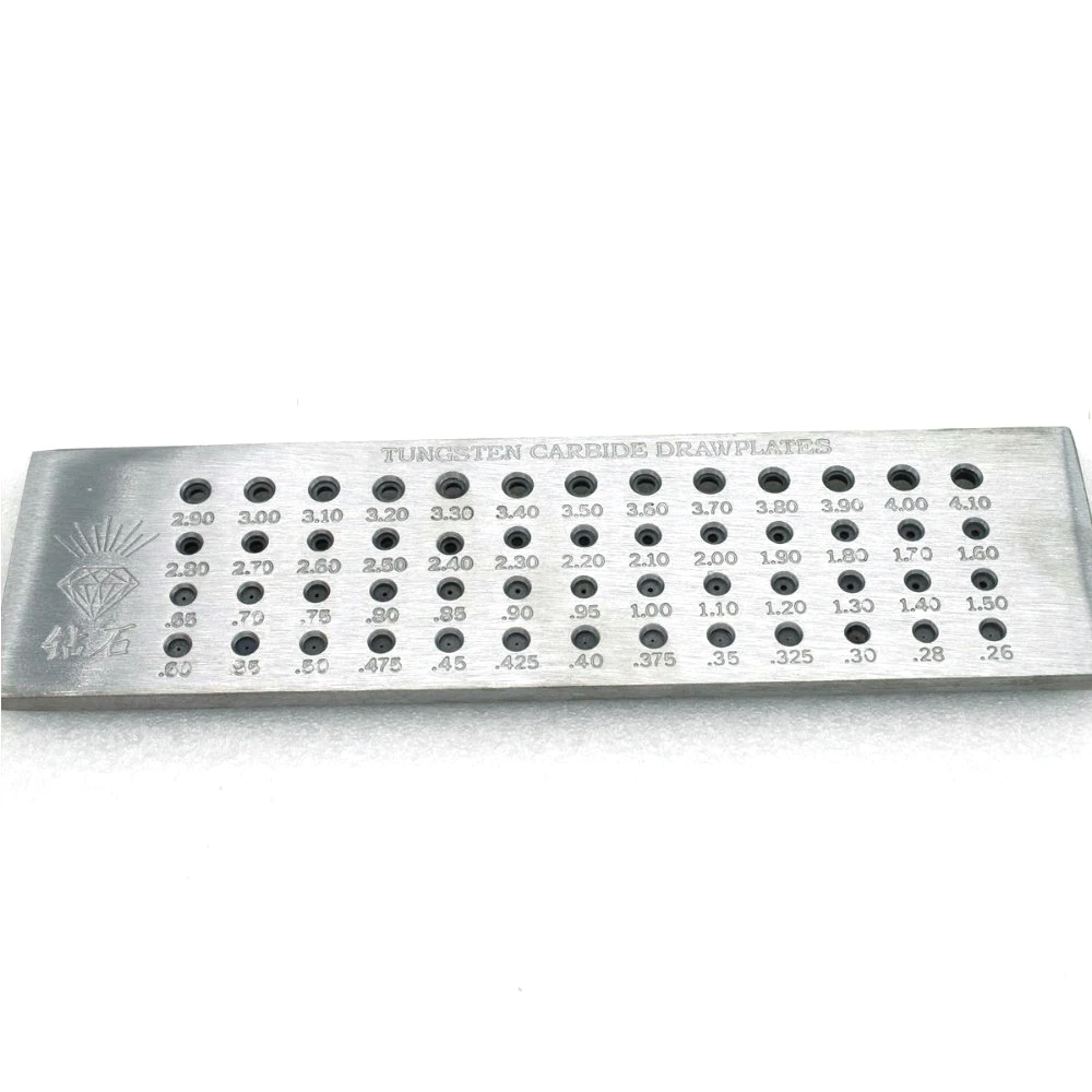 

52/39 Round Holes Jewelry Tungsten Carbide Drawplate Draw Plate 0.26-4.10mm/ 0.26 to 2.80mm