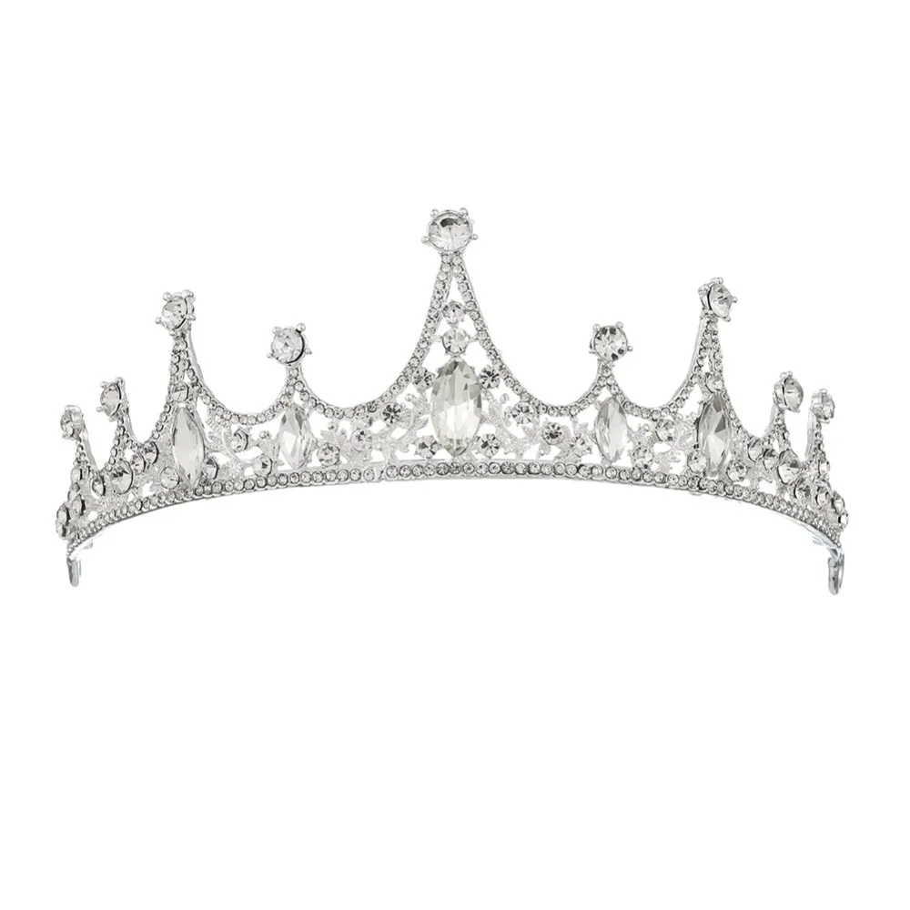 Retro Baroque Bridal Tiara Bling Rhinestones Princess Wedding Crown Bride Hair Accessory New Garment | Украшения и аксессуары