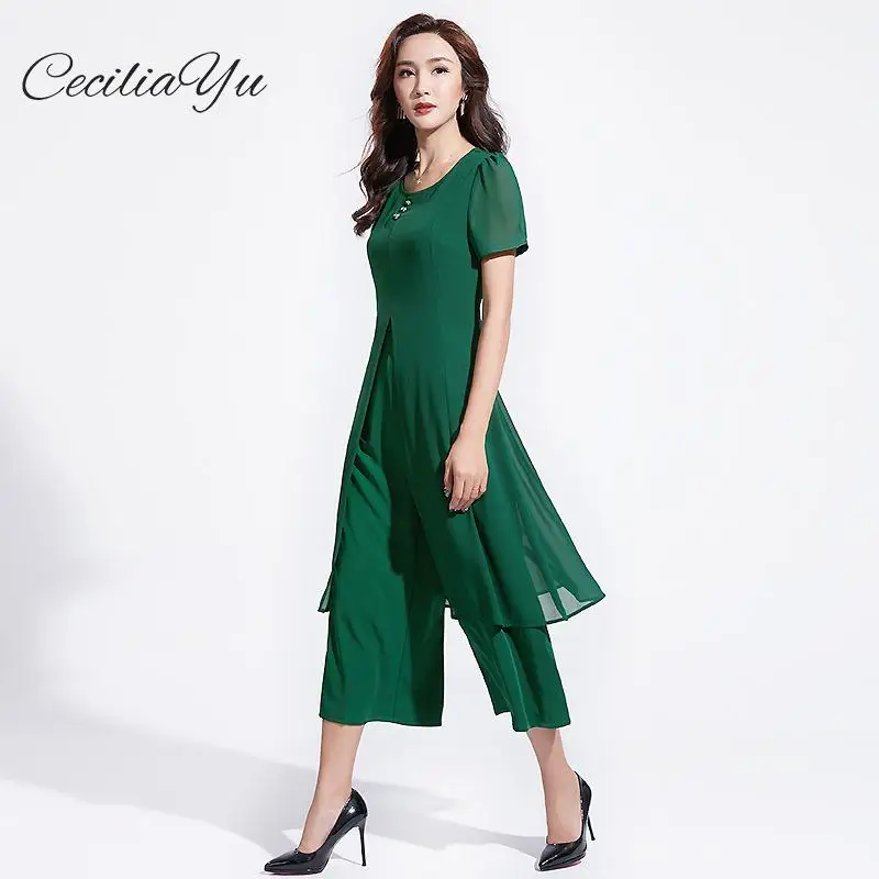 Vrouwen Sets Nieuwe 2019 Zomer Koreaanse Versie Van Het Temperament Ronde Hals Slim Lange Jas Losse Wijde Pijpen Broek twee stuk Pak Vrouwen Sets Nieuwe 2019 Zomer Koreaanse Versie Van Het Temperament Ronde Hals Slim Lange Jas Losse Wijde Pijpen Broek twee stuk Pak