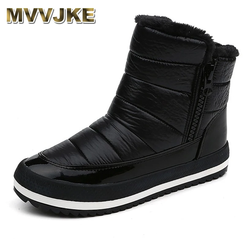 

MVVJKE Russian Winter Boots for Women Side zipper Women's Winter Shoes Female Snow Boots Comfortable Women's Shoes