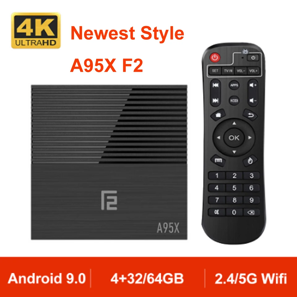 

Android TV BOX A95X F2 Android 9.0 Smart Media Player 4K Support 2.4G&5G Dual Band WIFI RJ45 LAN USB HDMI Optical Smart TV BOX