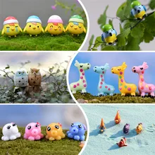 1 Pcs Random Color Landscape Cute Animal Miniatures Resin DIY Crafts Fairy Garden Home Decoration Dog