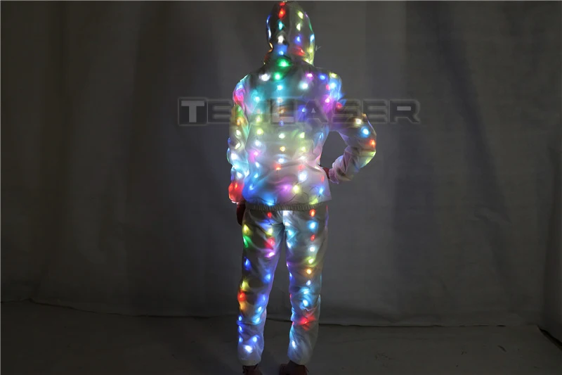 Светодиодный светящийся костюм для пары, унисекс светодиодный светящийся пиджак, рождественские, вечерние, праздничные костюмы для косплея для электронного музыкального фестиваля