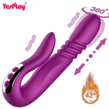 Vibromasseur à Rotation télescopique automatique, 10 vitesses, jouet sexuel pour femme, Massage Vaginal et Clitoris, point G