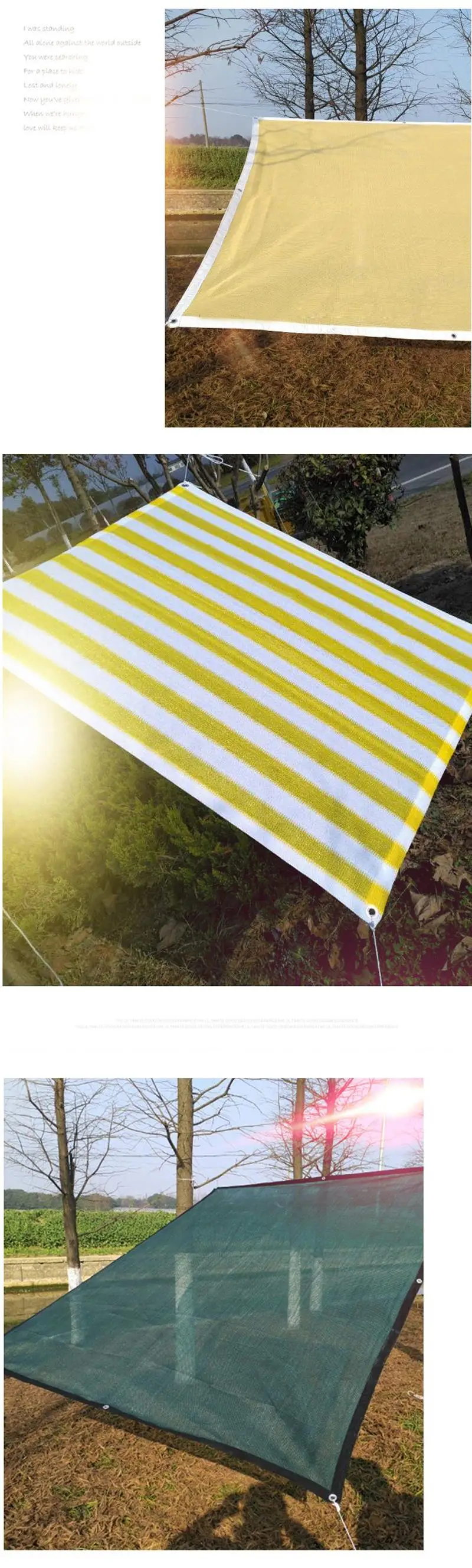Tewango 6Pin солнцезащитный навес садовый тент для защиты от солнца навес солнцезащитный 90% УФ защитный крем цветной прямоугольник для измерения