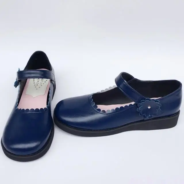 Japanese-Harajuku-Low-Chunky-Heels-Flounce-Trim-Simple-Mary-Jane-Lolita-Shoes-Flats-Kawaii-School-Girls-Shoes-2
