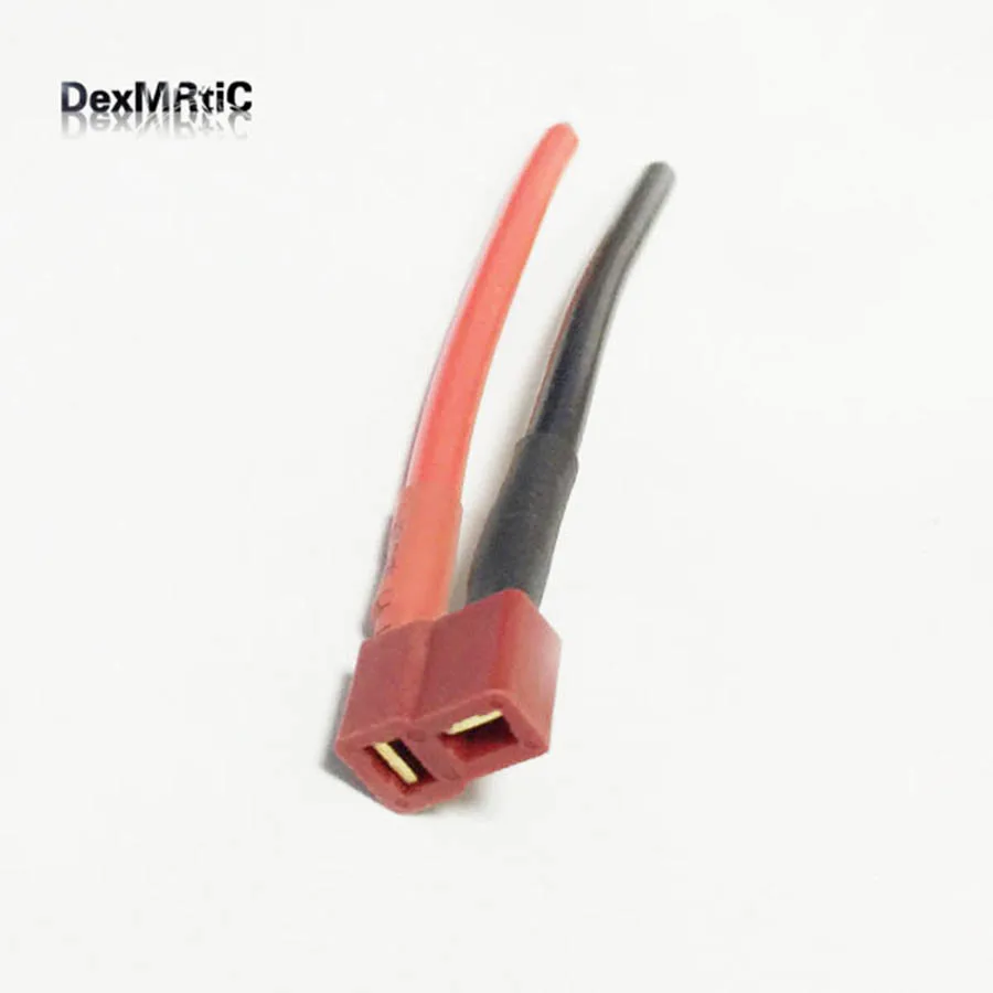 

Deans Style T Plug Female connector Cable Wire 12AWG 100MM Silicone cable for RC NEW terminal