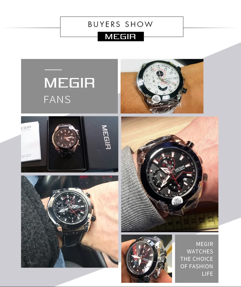 MEGIR креативные кварцевые мужские часы с кожаным хронографом армейские военные спортивные часы мужские часы Relogio Masculino Reloj Hombre