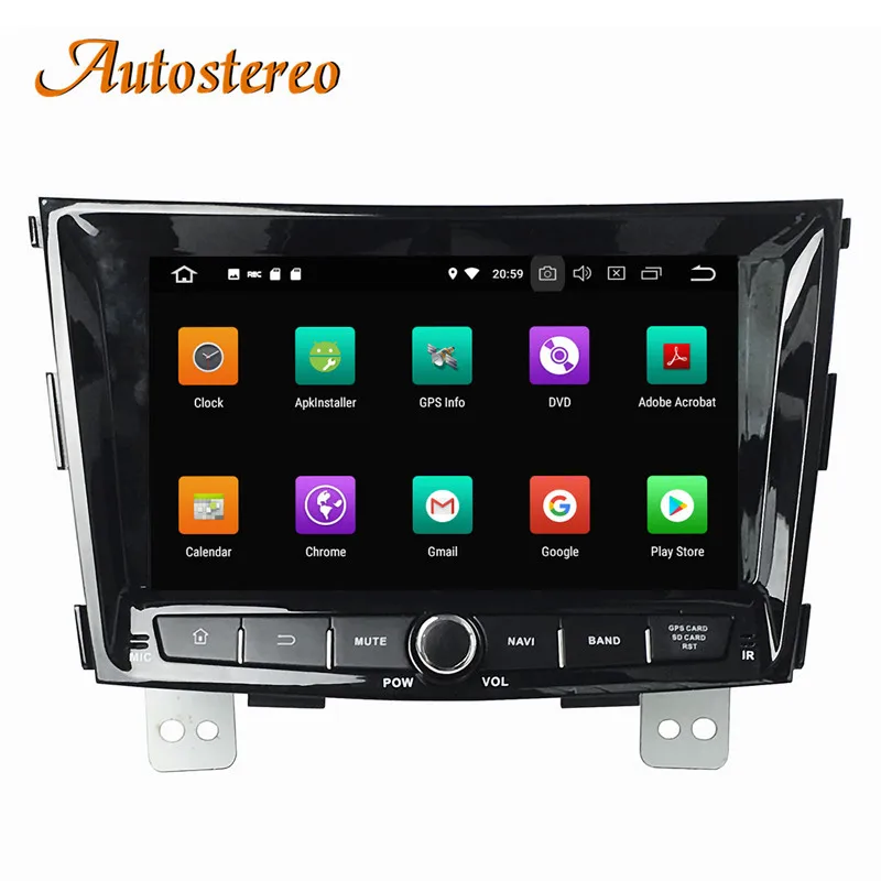 Top DSP 4+64GB Android 9.0 Car CD DVD Player GPS navigation For Ssangyong Tivolan 2014+ head unit multimedia player tape recorder 8