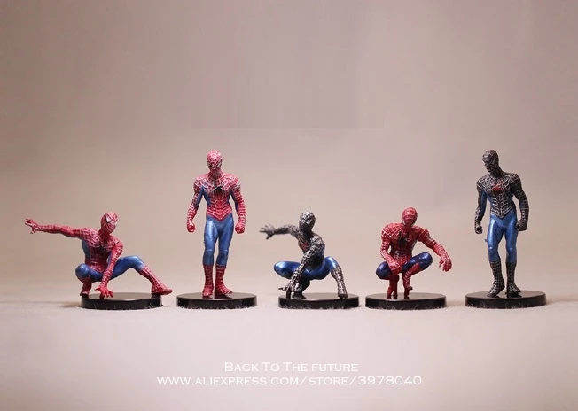 

Disney Marvel Avengers 5pcs/set Spider Man Action Figure Model Anime Mini Doll Decoration PVC Collection Figurine Toy model gift