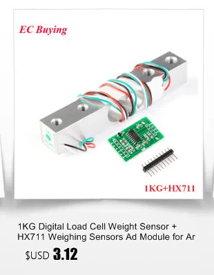 Датчик веса тензодатчика 1 кг 5 кг 10 кг 20 кг HX711 Модуль электронные весы алюминиевый сплав взвешивания датчик давления