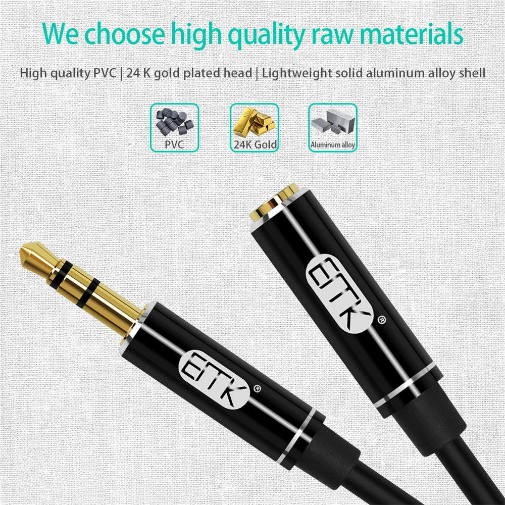 EMK мм 3 5 удлинитель мужчин и женщин продлить аудио кабель 1 м 2 0 jack Extender шнур для