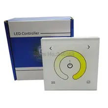 DC12V/24 V 8A/2 канала переключатель сенсорной панели Контроллер настенное крепление TM07 для двойной белый(теплый белый и холодный белый) Светодиодные ленты света