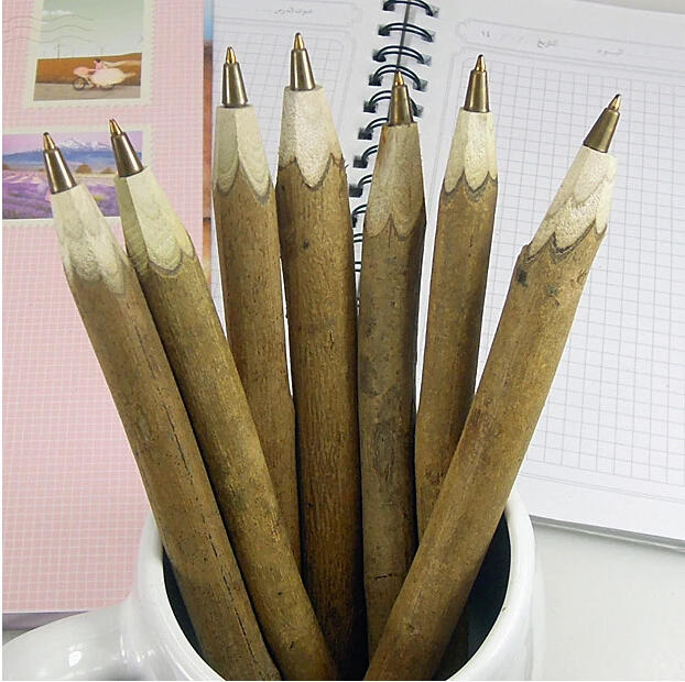 

1pcs/lot NEW Vintage handmade wooden Environmental ball pen Lovely ballpoint pen