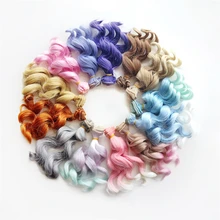 New Diy Bjd Wig Accessories 1piece 15*100CM Doll Hair For 1/3 1/4 1/6 1/12 Natural Color Synthetic Fiber Curly Doll Hair Bjd Wig New Diy Bjd Wig Accessories 1piece 15*100CM Doll Hair For 1/3 1/4 1/6 1/12 Natural Color Synthetic Fiber Curly Doll Hair Bjd Wig