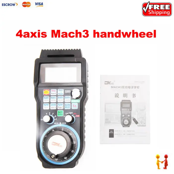 

2016 Version Wireless Electronic Handwheel MPG USB Mach3 for CNC Milling Machine/ WHB04B-4
