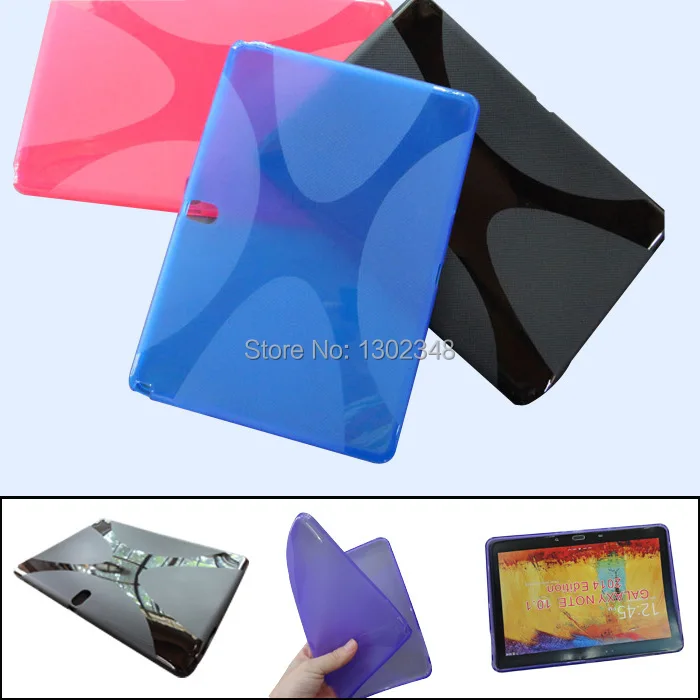 

Anti-skid Waterproof X Line Soft Silicon Rubber TPU Gel Cover Case For Samsung Galaxy Note 10.1 2014 Edition P600 P601 P605