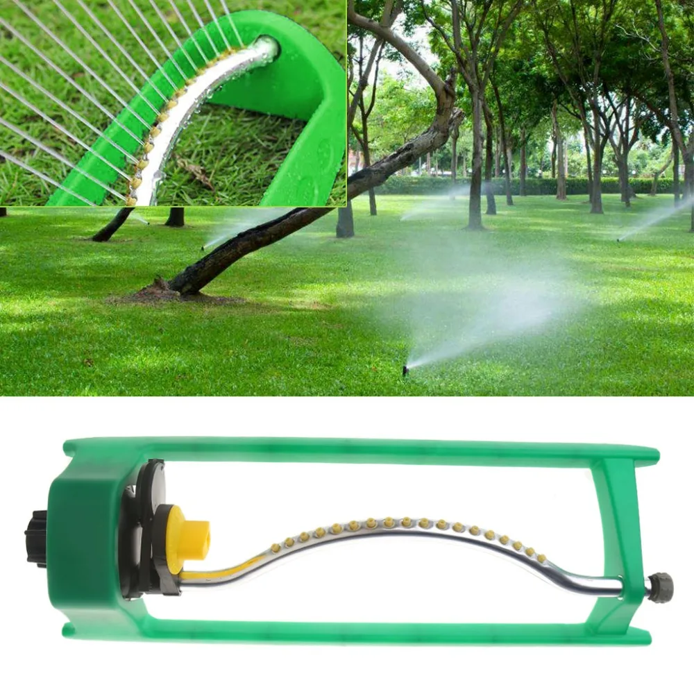 18 Holes Garden Lawn Sprinklers Curved Aluminum Sprayer Oscillating