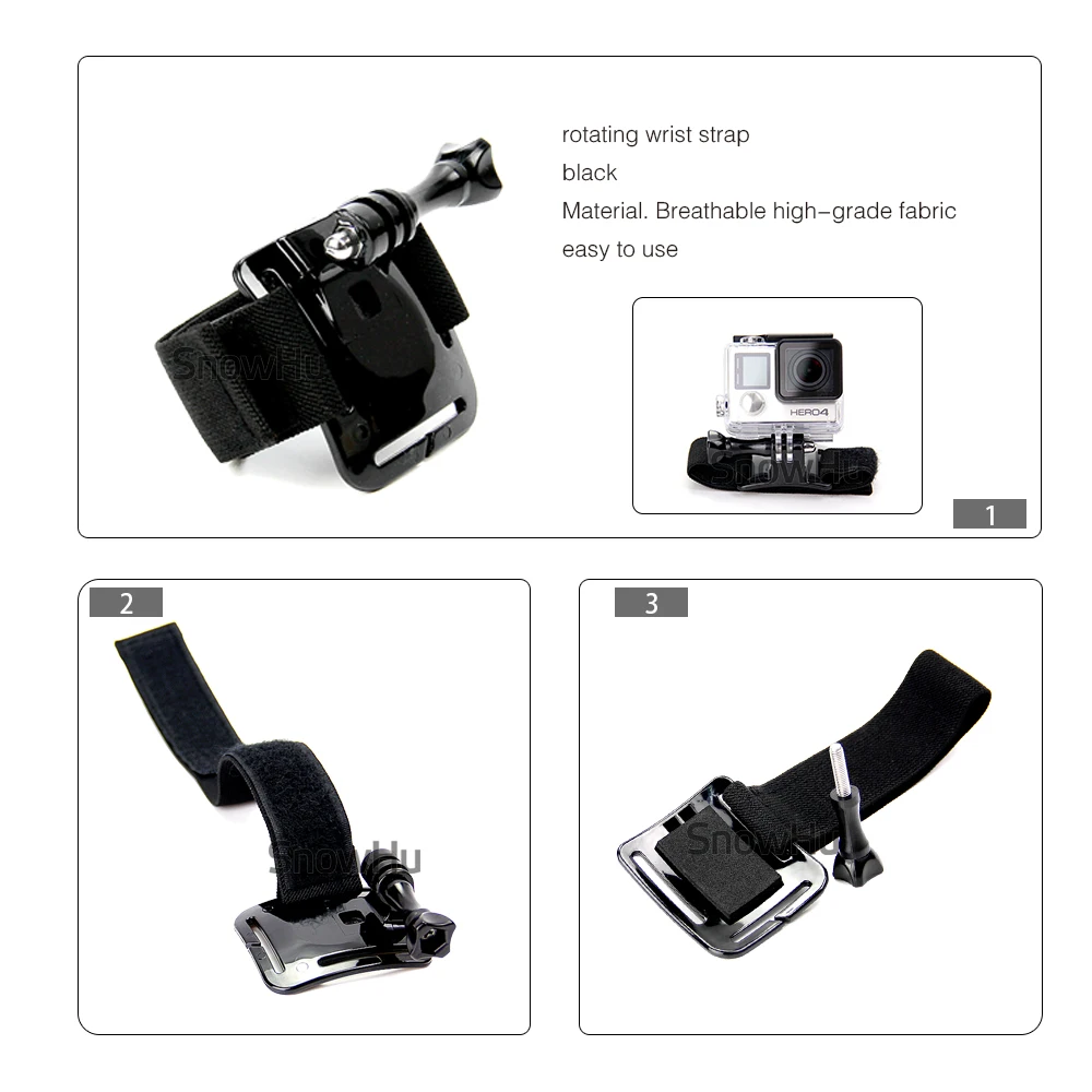 SnowHu аксессуары для экшн-камеры для GoPro Hero 8 7 6 5 4 Black Xiaomi Yi 4K Lite SJCAM SJ7 Eken H9 Go Pro крепление для sony комплект GS21