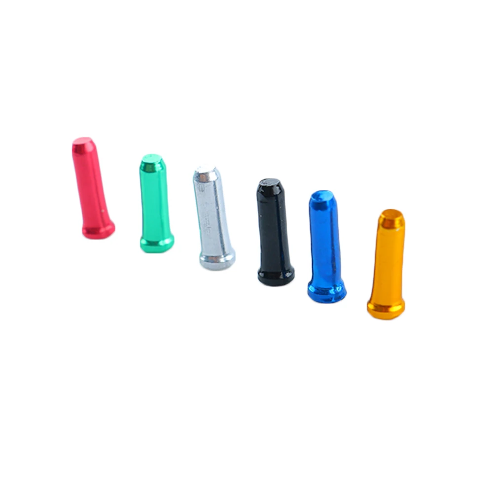 20pcs/set Bicycle brake wire aluminum alloy tail cap 6 colors bicycle brake cable end protection cover Brake line cable end cap Bicycle Brake Cable Tips Bicycle Cable Protector