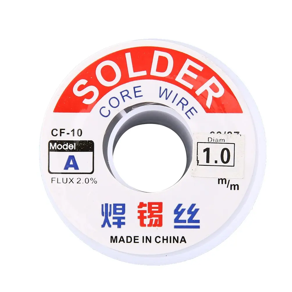 1.0mm 2% Flux Tin Lead Rosin Roll Core Silver Solder Wire Welding Soldering Repairing Tool Reel Melt Kit Electric Melting