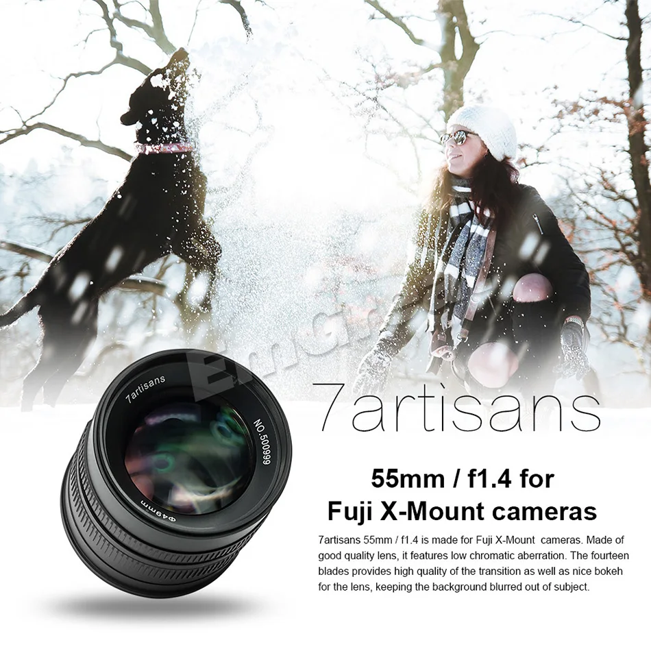 7artisans APS-C 55 мм F1.4 ручной объектив с фиксированным фокусным расстоянием для цифровой фотокамеры Fuji X Крепление камеры X-A1 X-A10 X-A2 X-A3 X-AT X-M1 XM2 X-T1 X-T10 X-T2 X-T20