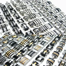 10 шт. браслеты-цепочки из нержавеющей стали мужские смешанные стильные модные серебряные/золотого цвета Изысканный Классический оптом ювелирные изделия