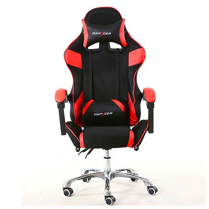 سباق مقعد E ألعاب كرسي الإنترنت مكتب مستلق كرسي بمسند للقدم مقعد روسيا الكذب المنزلية النايلون الأسود كرسي مكتب