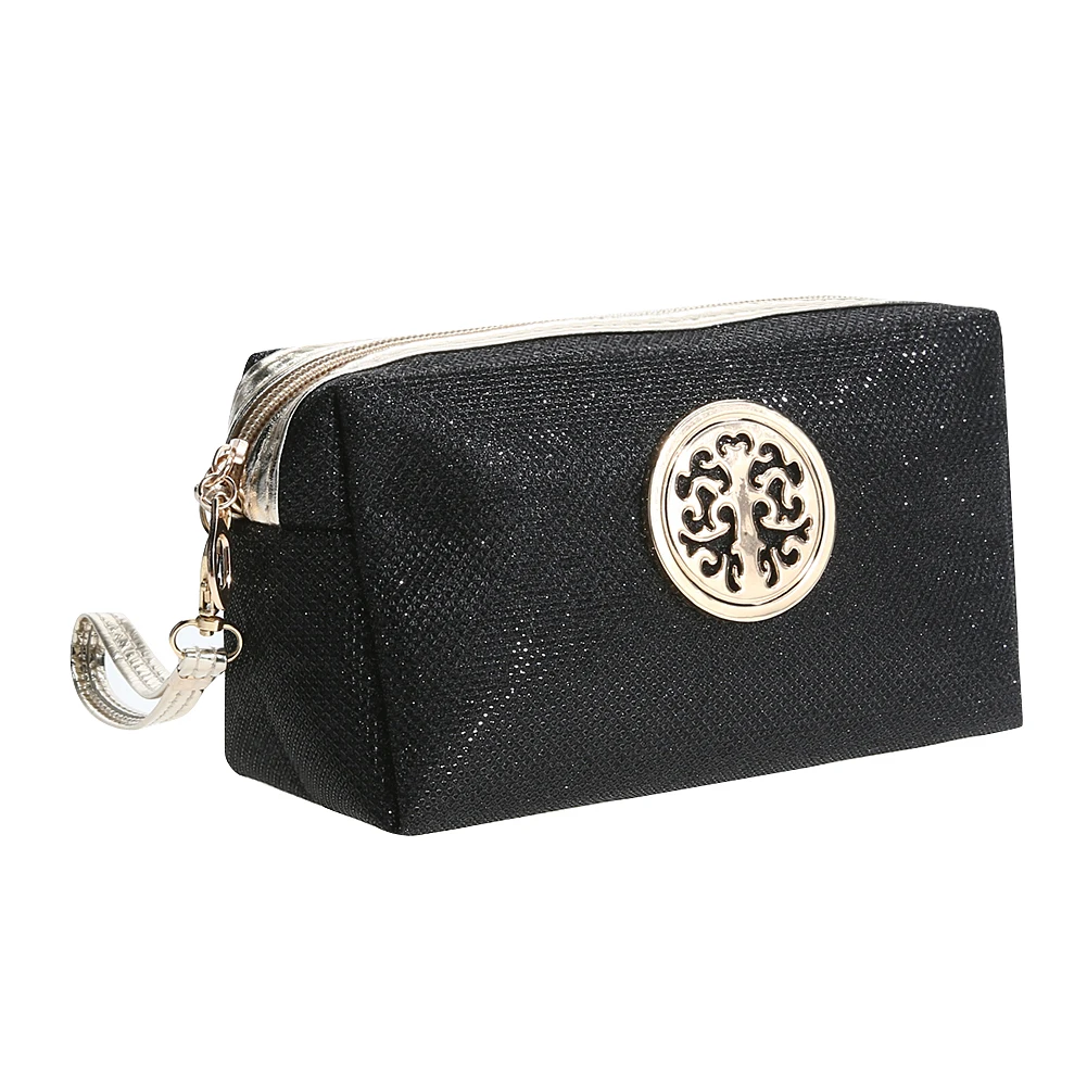 الأميرة حقيبة مستحضرات تجميل المحمولة السفر حقيبة مستحضرات تجميل البرليت طبقة مسحوق الترتر التجميل حقيبة الذهب الساطع مسحوق الحقيبة حقيبة ...