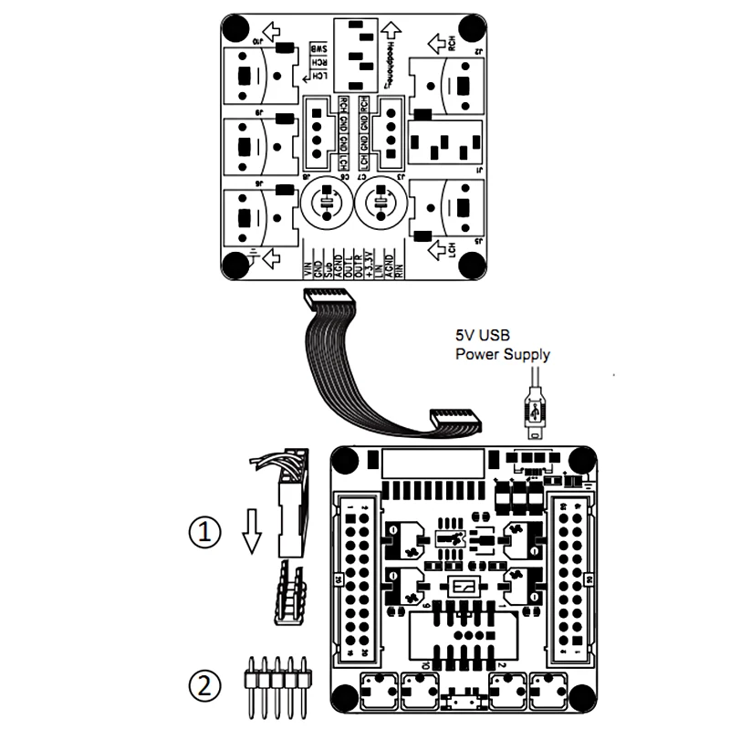 ADAU1701 2,1 DSP Профессиональное аудио цифровое устройство обработки DSP Pre-Amp Tone plate регулятор громкости T0499