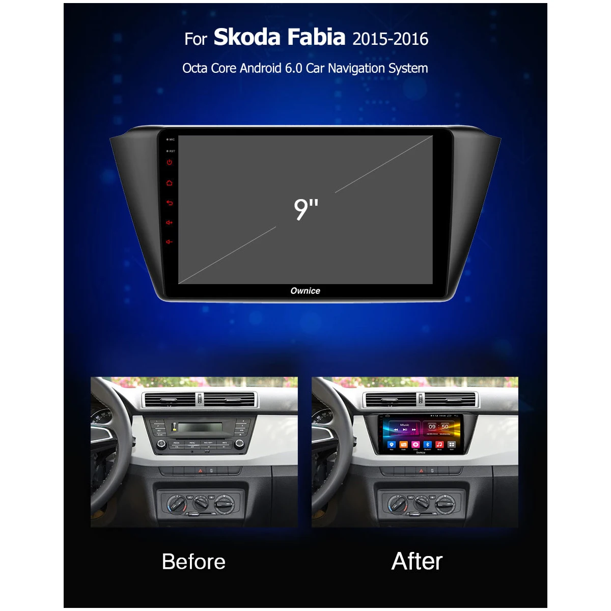 Discount 9" IPS 2.5D Android 9.0 Octa Core 4GB+32GB Car DVD Player For Skoda Fabia MK3 2015 2016 2017 GPS Radio Stereo ADAS DSP CarPlay 1 Discount 9" IPS 2.5D Android 9.0 Octa Core 4GB+32GB Car DVD Player For Skoda Fabia MK3 2015 2016 2017 GPS Radio Stereo ADAS DSP CarPlay 1