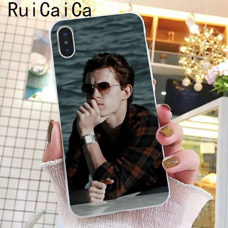Ruicaica том Холланд Marvel Человек паук Мягкий чехол для телефона из ТПУ iPhone 5 5Sx 6 7plus 8