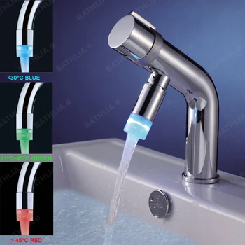 

3 colors Led Faucet Aerator Led Light Temperature Sensor Faucet Aerator Soft Bubble Light Tap Faucet Spout Nozzle Aerator