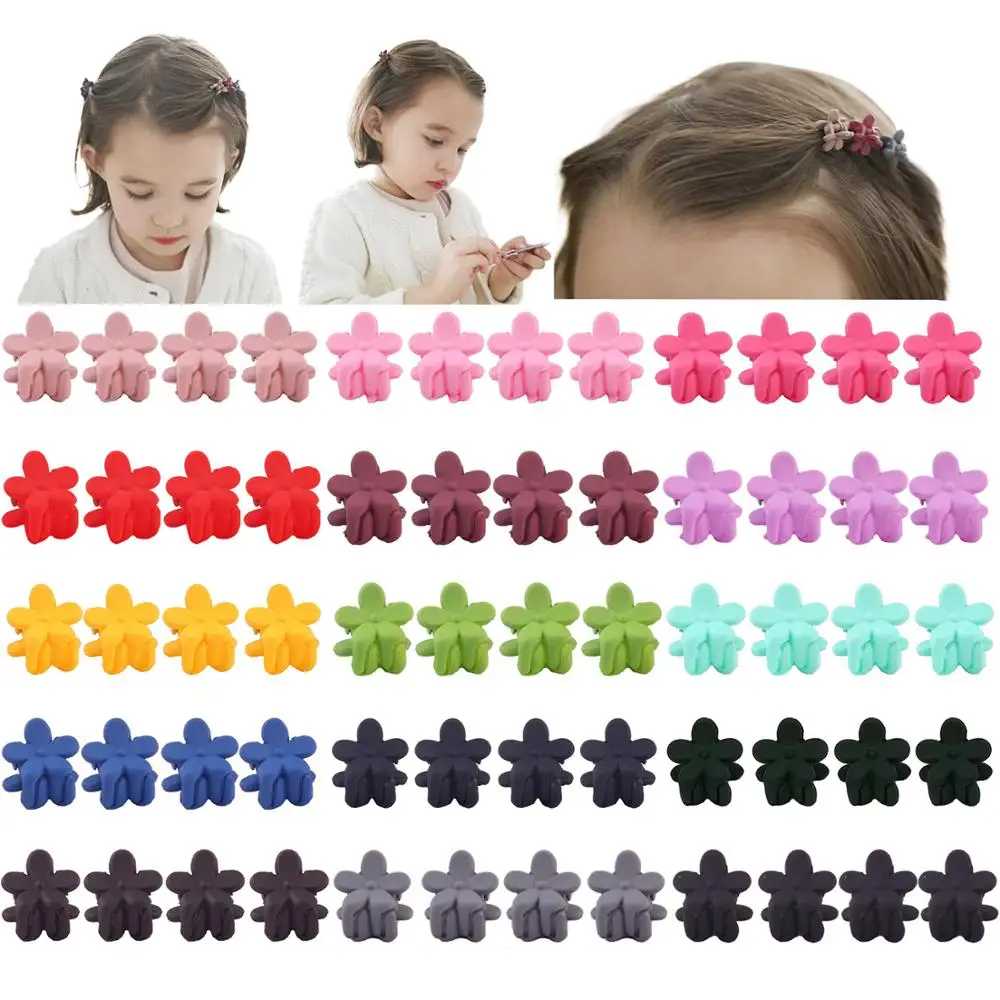 inSowni 10 Pack Plastic Flower Small Mini Hair Claw Clips Barrettes Accessories Hairgrips for Baby Girls Toddlers Kids Children