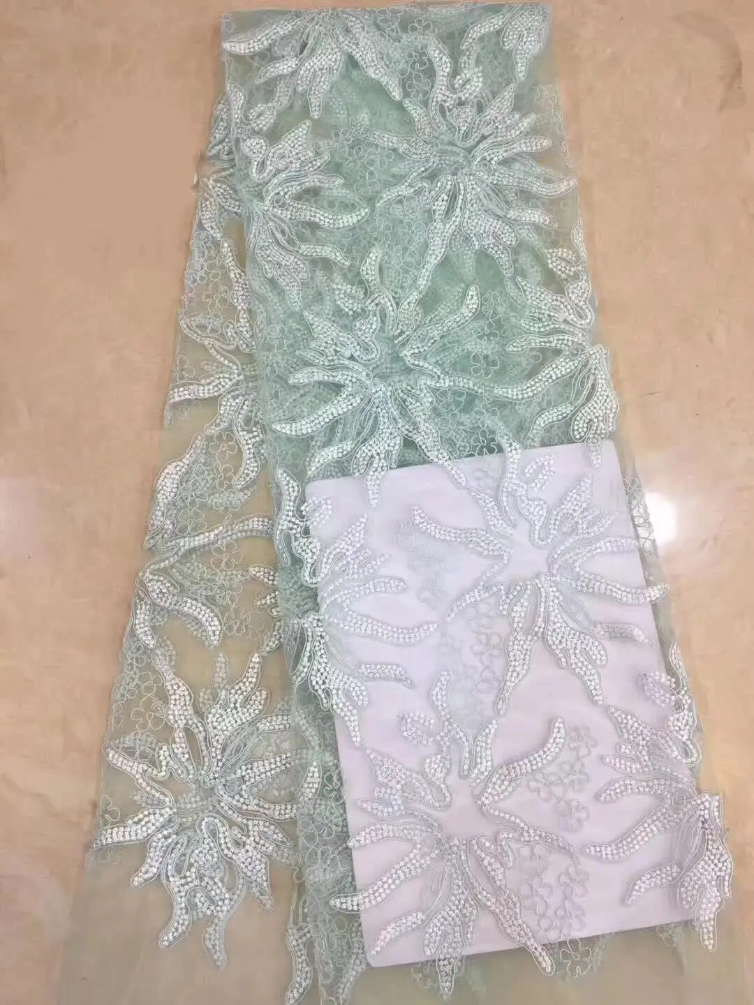 

New Designs African French Lace Fabric High Quality Nigeria French Net Lace 2019 With Stones and Beaded For Women