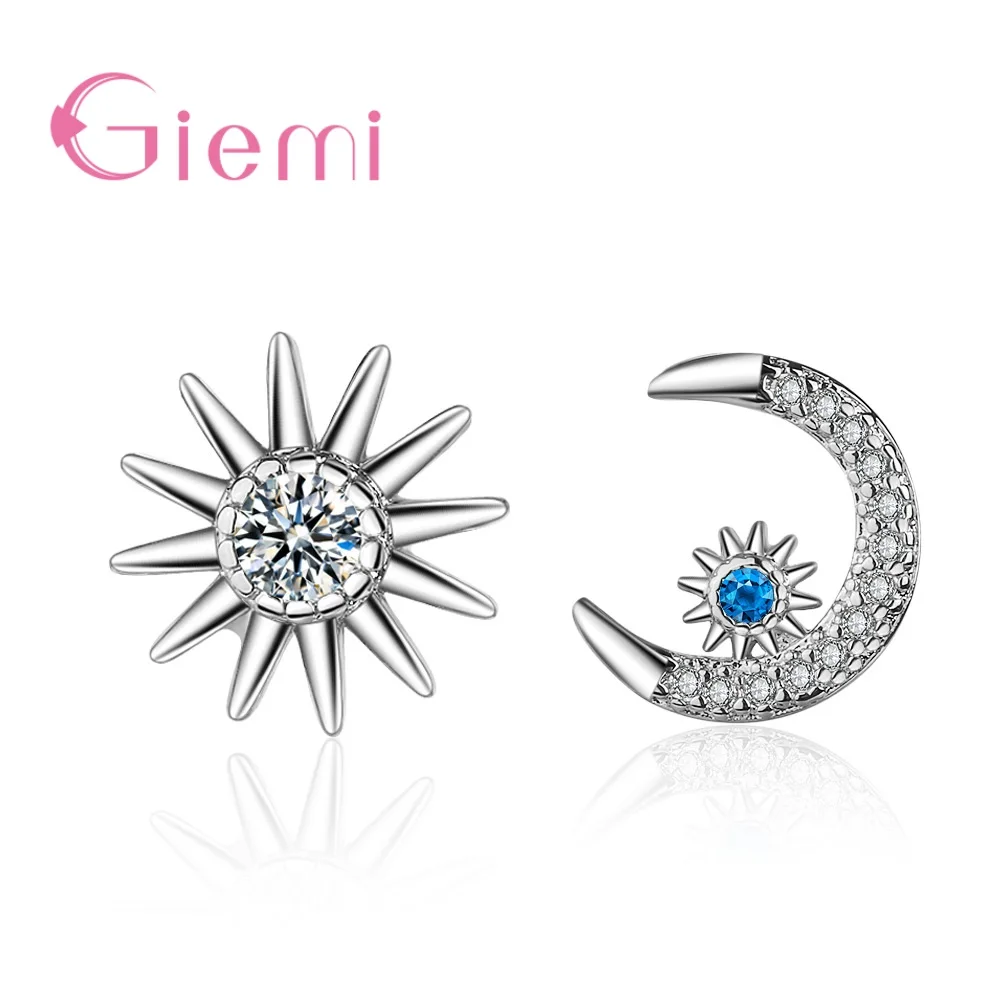 

Серьги-подвески женские Асимметричные из серебра 925 пробы с фианитами
