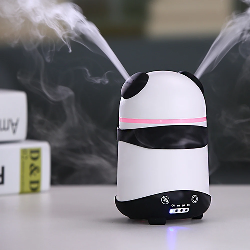 Panda Essential Oil Diffuser Double Spray Nozzle Aromatherapy Air