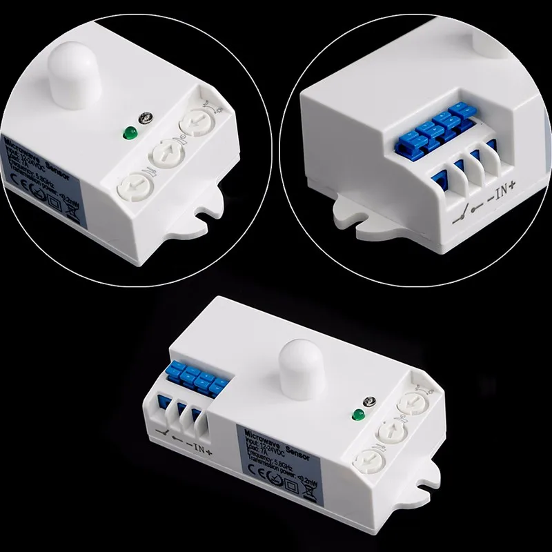 

12V-24V DC Microwave Radar Sensor Body Motion Detector Light Switch 5.8GHz On Sale