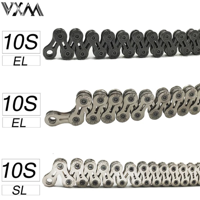 Cheap Light weight 8/9/10/11 speed road mtb mountain bike bicycle chains 8s 9el 10SL 11EL X10SL X10EL 116Links Chain Gold 10 Speed 5